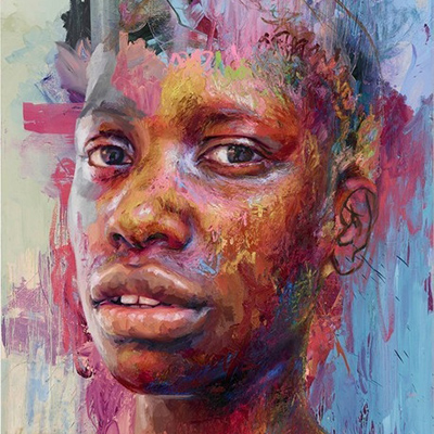 Oil portrait of a young person