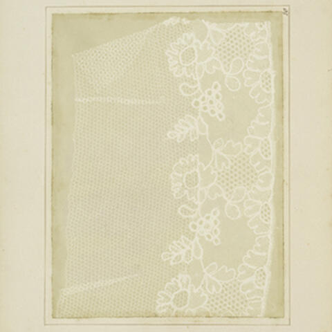 Faint photograph of lace